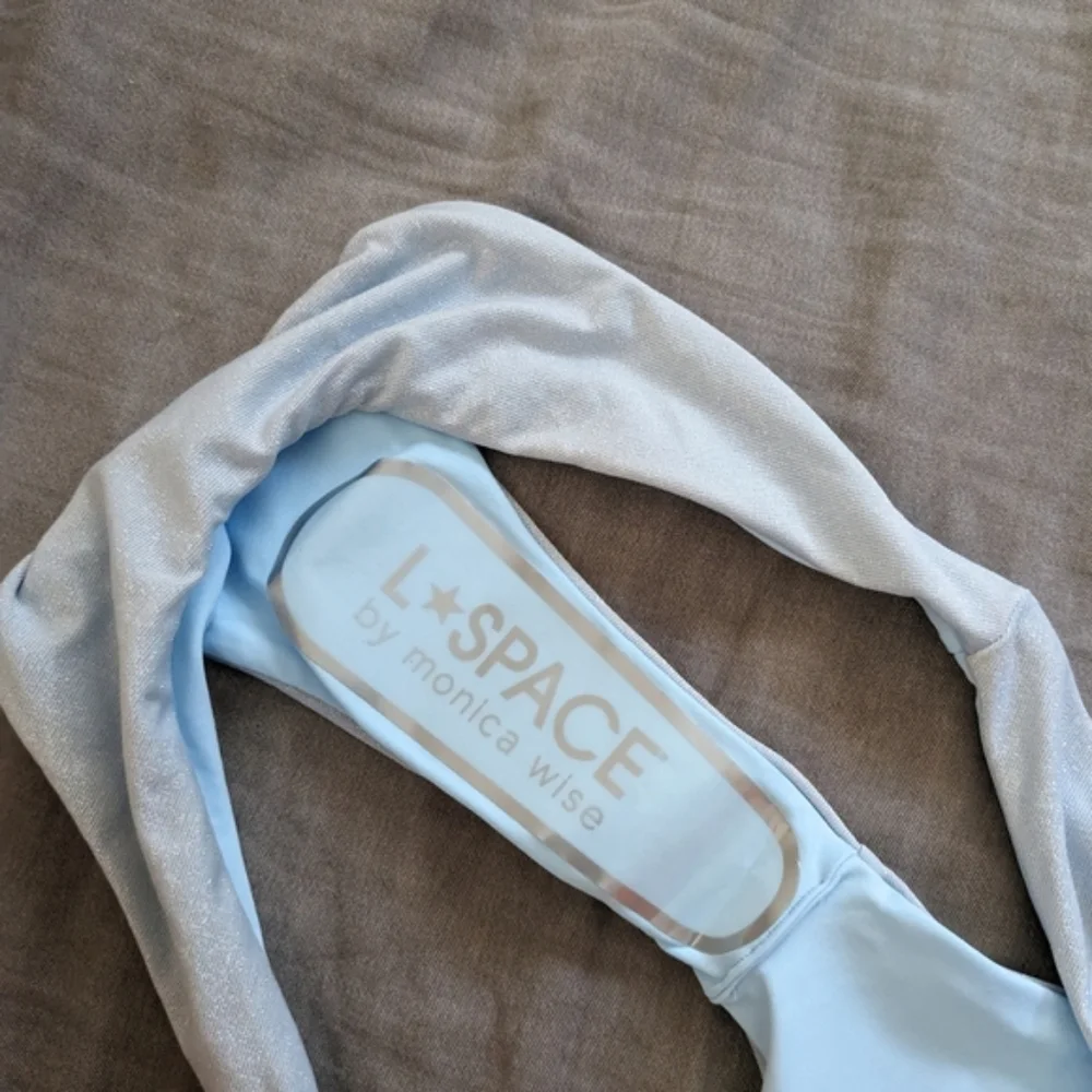 L*Space Shimmer Dawn Cabana Bikini Set Sky Blue
